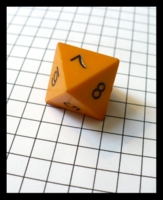 Dice : Dice - 8D - Precision Solid  Orange With Black Numerals